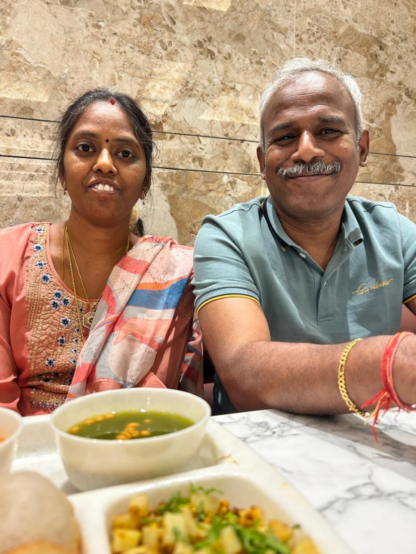 Community members sharing a meal